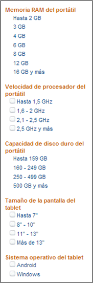 Filtrado Amazon